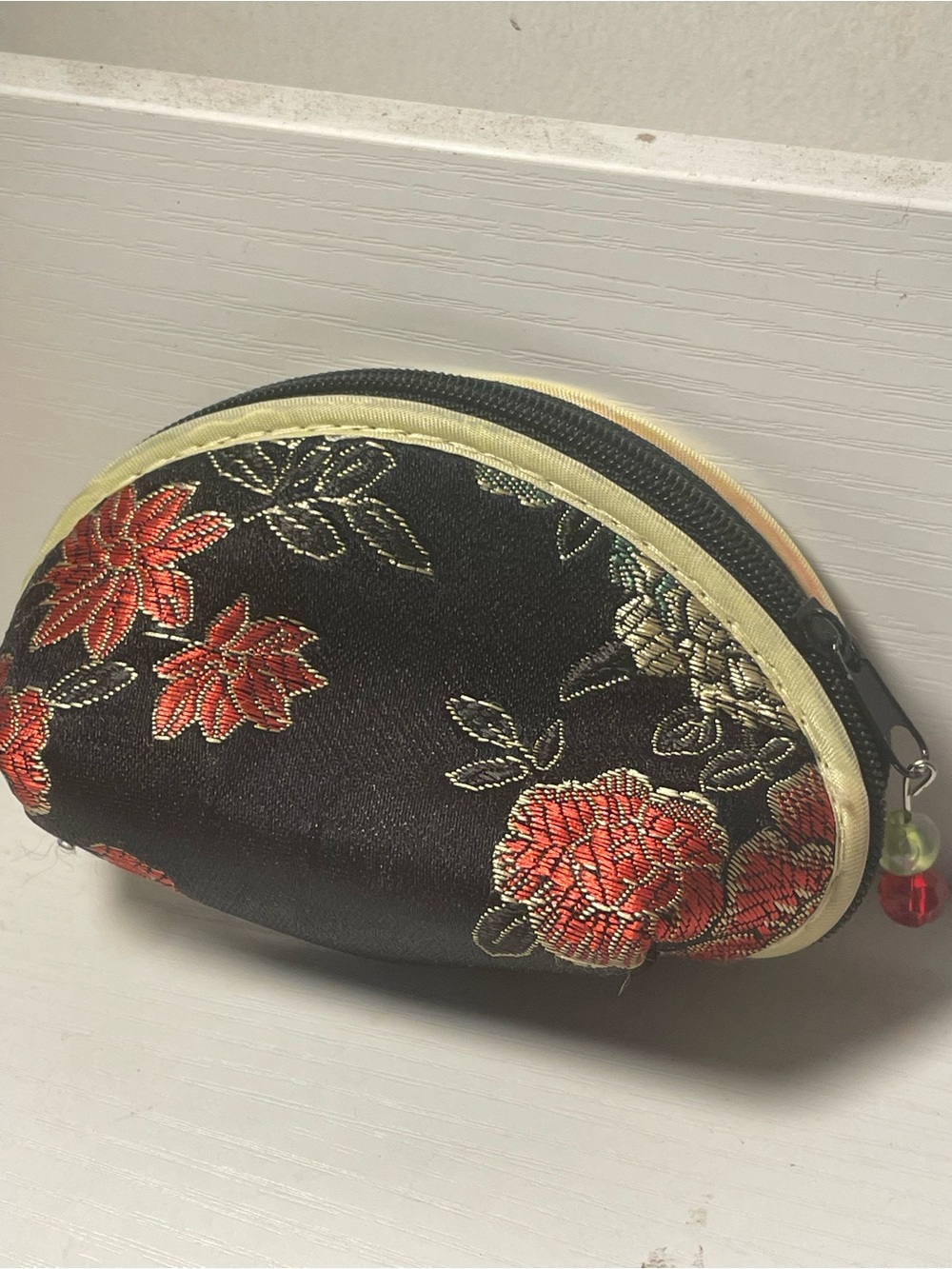 Black Floral Pouch - Women's Mini Bag